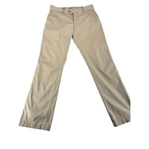 J. Hilburn Mens Classic Fit Chino Pants Tan Khaki Cotton Portugal 33x32.5